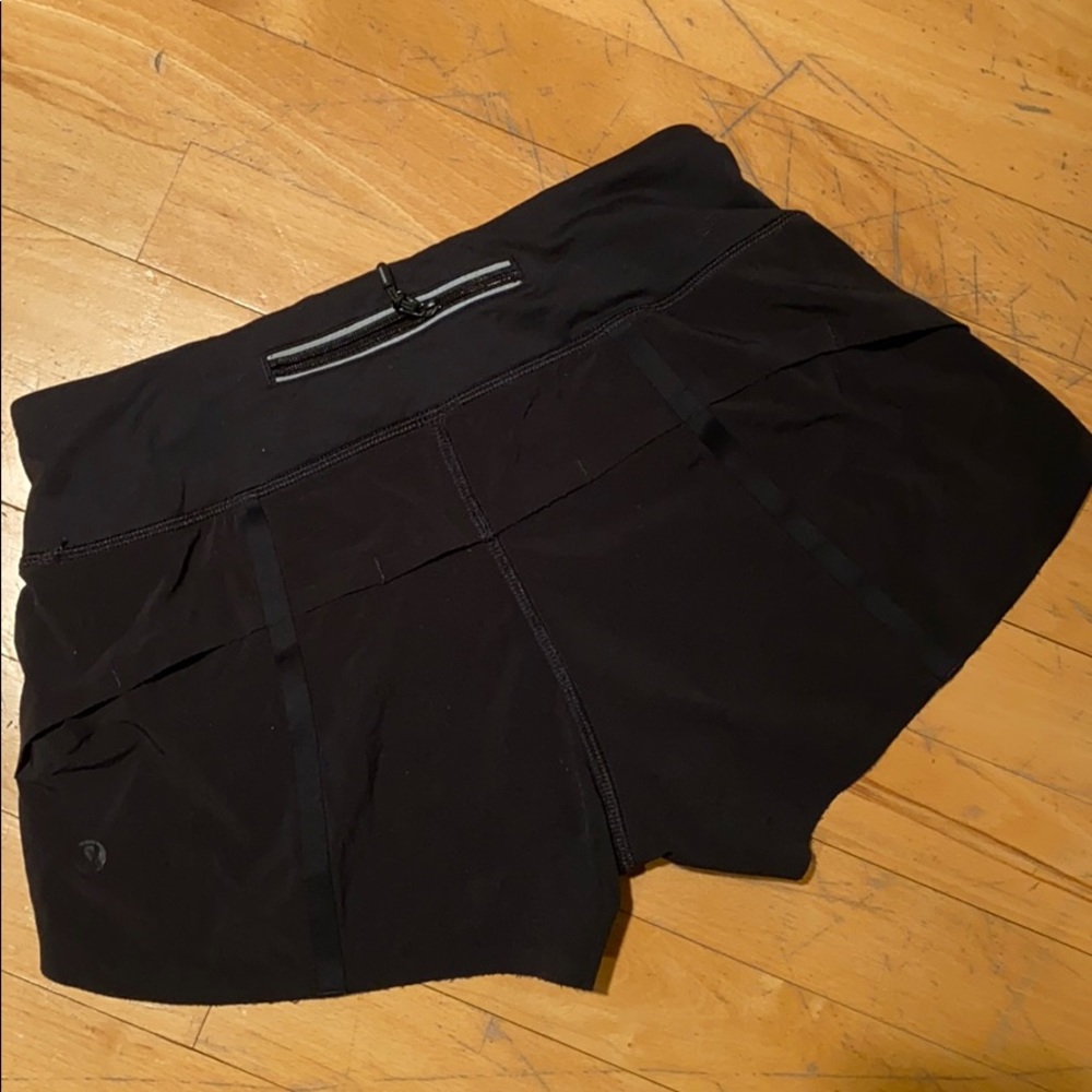 lululemon black running shorts size 2